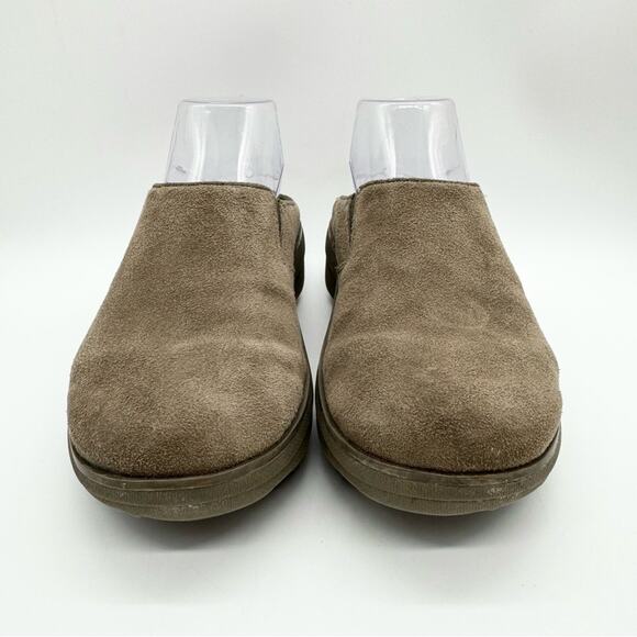 Fitflop LOAFF Suede Clog Slippers Casual Shoes In Bungee Cord Brown Sz 6 Lounge - Picture 6 of 11